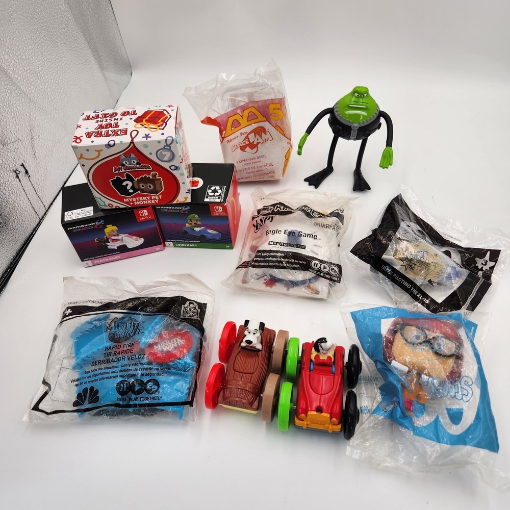 Lot of 11 McDonald's Fast Food Happy Meal Childrens Toys Modern and Vintage